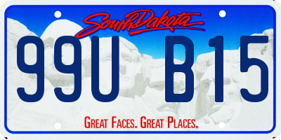 SD license plate 99UB15