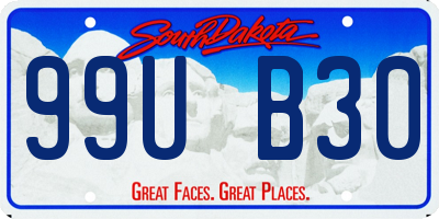 SD license plate 99UB30