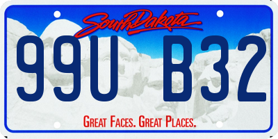 SD license plate 99UB32