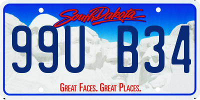 SD license plate 99UB34