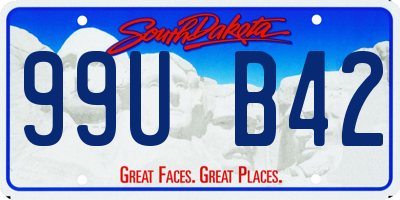 SD license plate 99UB42