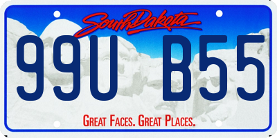 SD license plate 99UB55