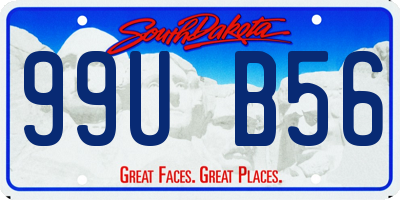SD license plate 99UB56