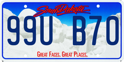 SD license plate 99UB70
