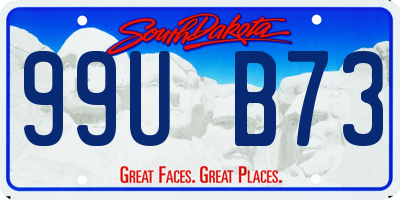 SD license plate 99UB73