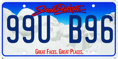 SD license plate 99UB96