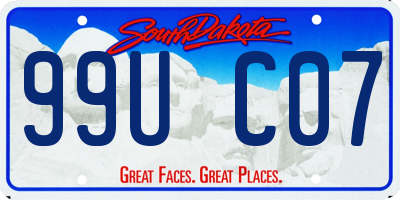 SD license plate 99UC07