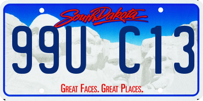 SD license plate 99UC13