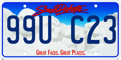 SD license plate 99UC23