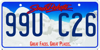 SD license plate 99UC26