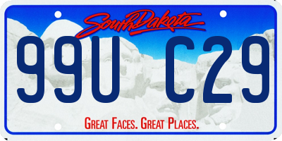 SD license plate 99UC29