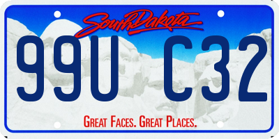 SD license plate 99UC32