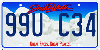 SD license plate 99UC34