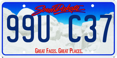 SD license plate 99UC37