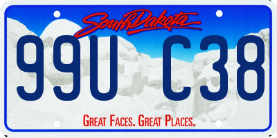 SD license plate 99UC38
