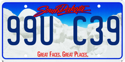 SD license plate 99UC39