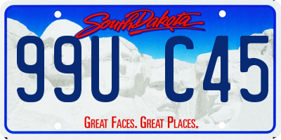 SD license plate 99UC45