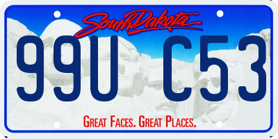 SD license plate 99UC53