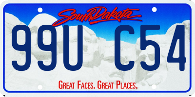 SD license plate 99UC54