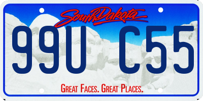 SD license plate 99UC55