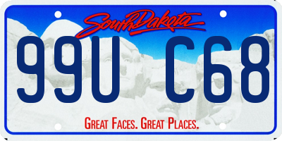 SD license plate 99UC68