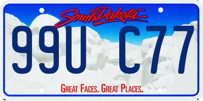 SD license plate 99UC77