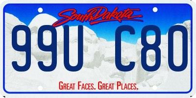 SD license plate 99UC80