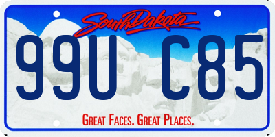 SD license plate 99UC85