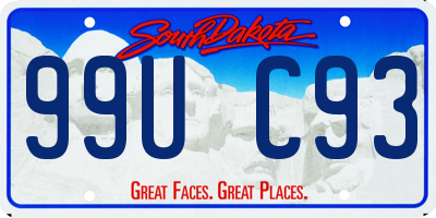 SD license plate 99UC93