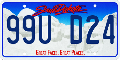 SD license plate 99UD24