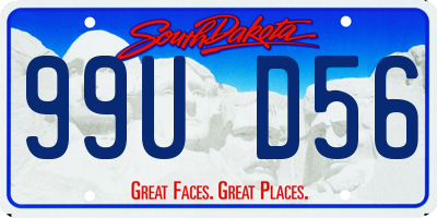 SD license plate 99UD56