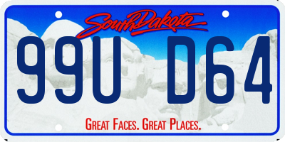 SD license plate 99UD64