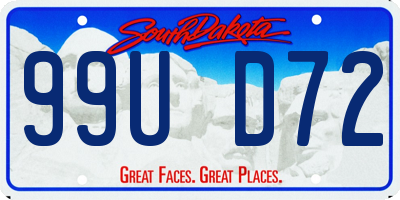 SD license plate 99UD72
