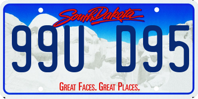 SD license plate 99UD95