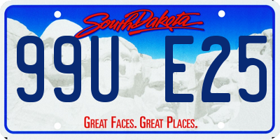 SD license plate 99UE25