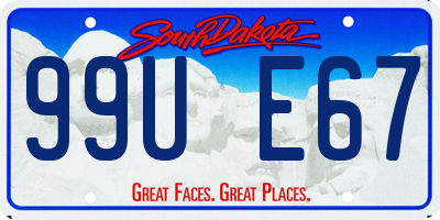 SD license plate 99UE67