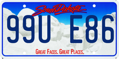 SD license plate 99UE86
