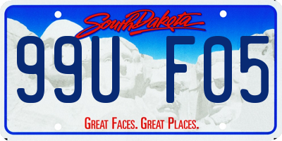 SD license plate 99UF05