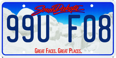 SD license plate 99UF08