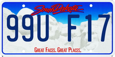 SD license plate 99UF17