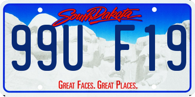 SD license plate 99UF19