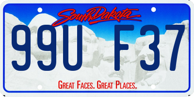 SD license plate 99UF37