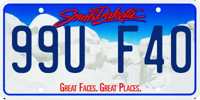 SD license plate 99UF40