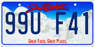 SD license plate 99UF41
