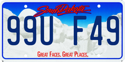 SD license plate 99UF49