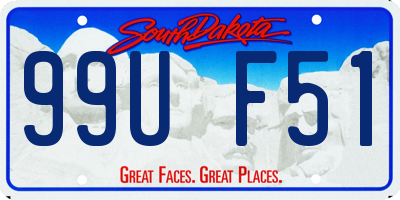 SD license plate 99UF51