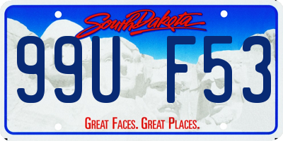 SD license plate 99UF53
