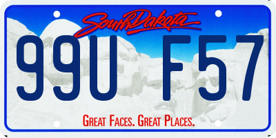 SD license plate 99UF57