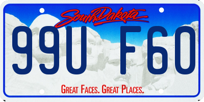 SD license plate 99UF60