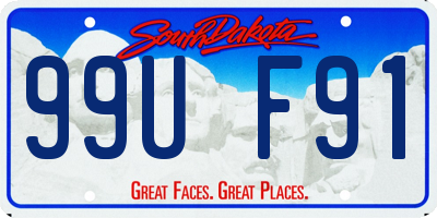 SD license plate 99UF91